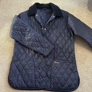 Barbour Navy Quilted Jacket Size 8